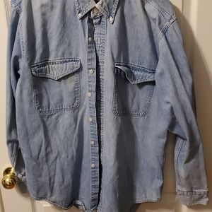 Men's jean long sleeve shirt